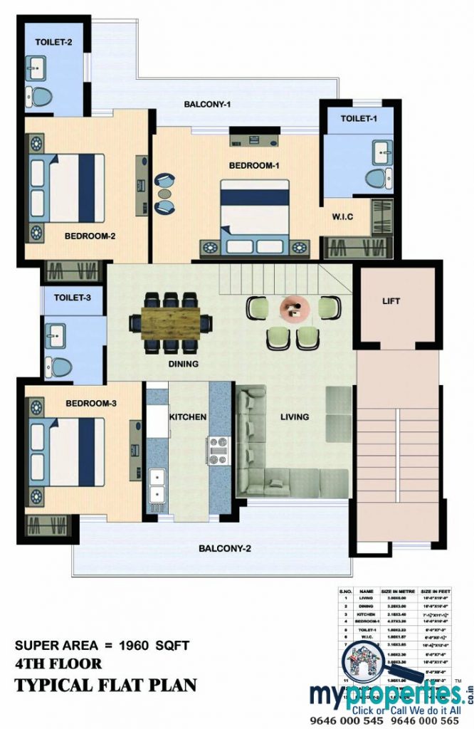 Bliss Orra Zirakpur Call 9290000454, 9290000458 3 BHK 4 BHK Flats