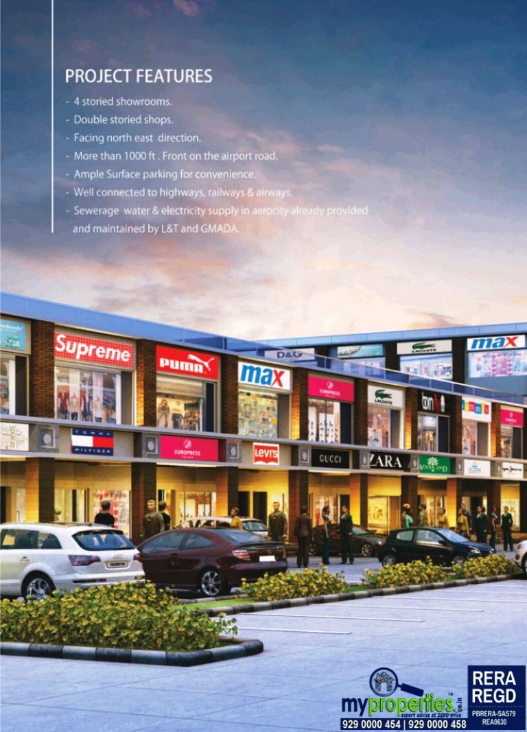 Mohali Citi Centre Mohali Call 9290000454 Showrooms For Sale at Airport Road Mohali