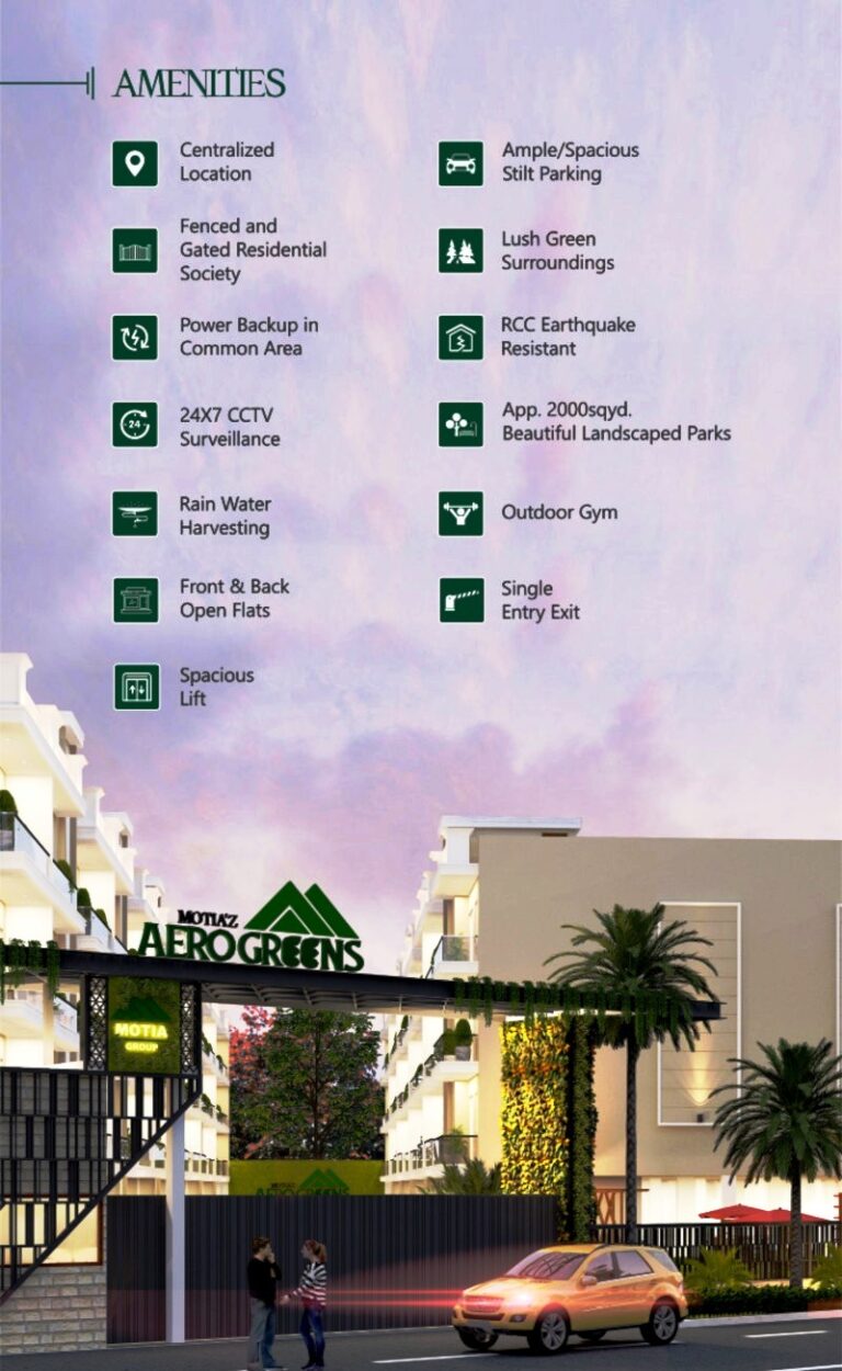 Motia Aero Greens Mohali Call 9290000454 3 BHK Flats for Sale in