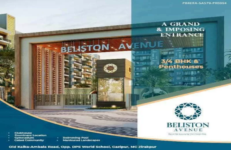 Beliston Avenue Zirakpur | Call – 9290000454 | 3 BHK & 4 BHK Flats For Sale in Zirakpur