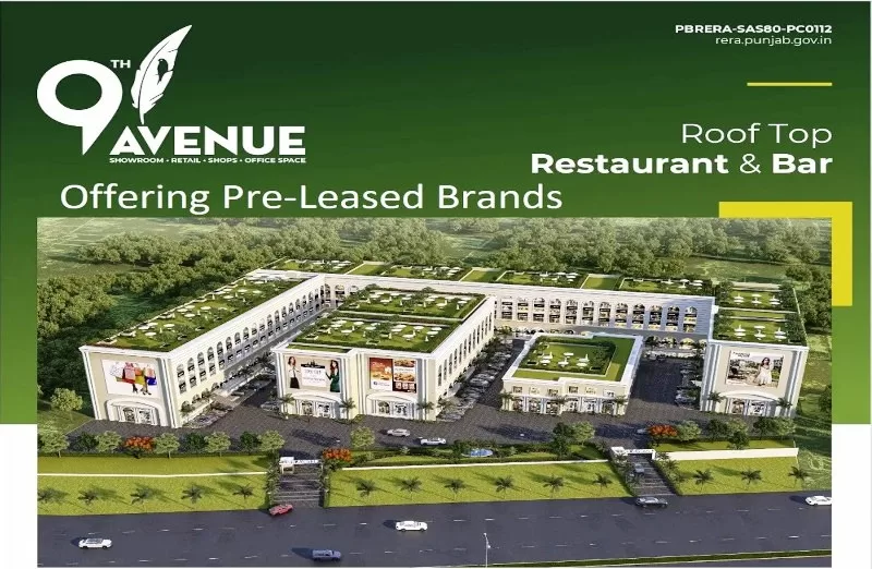 9th Avenue Mohali | Call – 9290000454 | Showroom, SOHO, Office Space for Sale in Sector 115 Mohali