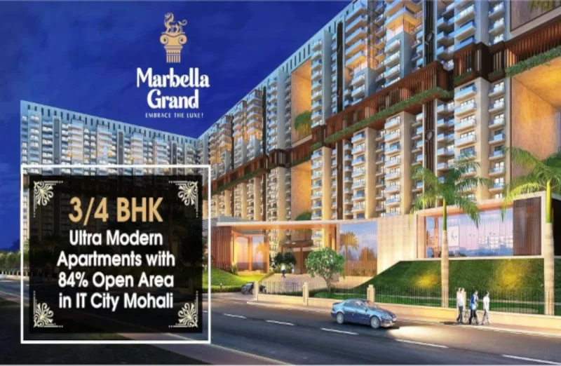 Marbella Grand Mohali | Call – 9290000458 | 3 BHK & 4 BHK Flats For Sale at Airport Road Mohali