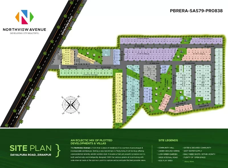 Northview Avenue Zirakpur – Call – 9290000454 – Plots For Sale at Patiala Highway Zirakpur