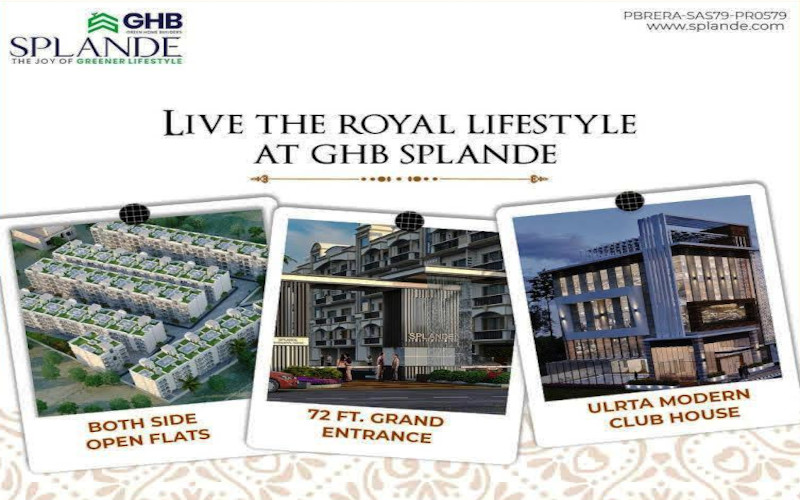 3 BHK Ready To Move Flats in GHB Splande Patiala Road Zirakpur || Call – 9290000454 ||