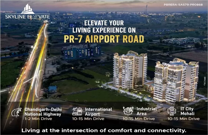 Skyline Elevate Zirakpur | Call – 9290000454 | 3 & 4 BHK Flats for Sale at Airport Road Zirakpur